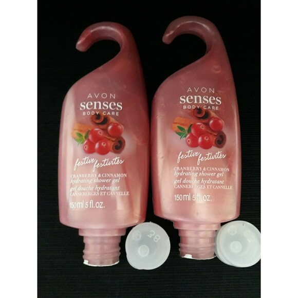 Avon Senses 3pc Cranberry & Cinnamon Body Lotion & 2-Shower Gels Set -NEW SEALED - Picture 2 of 4
